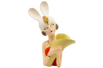 Bunny Bloom Mask Vazo Figürü - Thumbnail