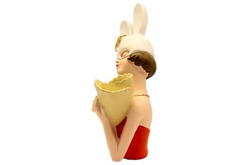 Bunny Bloom Mask Vazo Figürü - Thumbnail