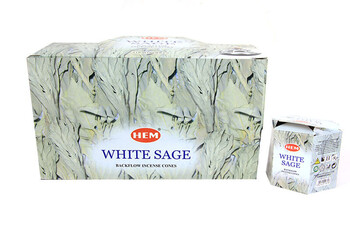 White Sage Back Flow Cones - Thumbnail