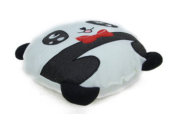 Yastık Polar Peluş Papyonlu Panda 32 cm - Thumbnail