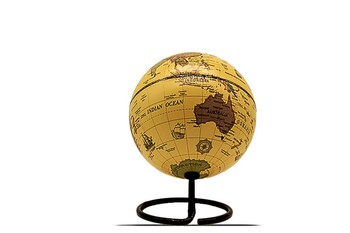 Metal Kaideli Dönen Dünya Küresi - Thumbnail