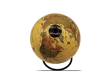 Metal Kaideli Dönen Dünya Küresi - Thumbnail