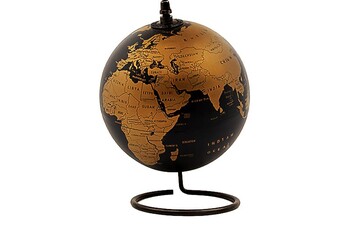 Metal Kaideli Dönen Dünya Küresi - Thumbnail