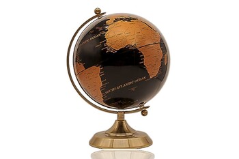  - Yerküre Metal Standlı 20cm Siyah/Gold
