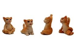 Yoga Yapan Sevimli Kedi Biblo Seti - 2